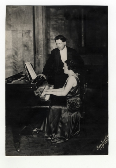 Una dintre ultimele vizite la George Enescu - pianista Céliny Chailley-Richez - 